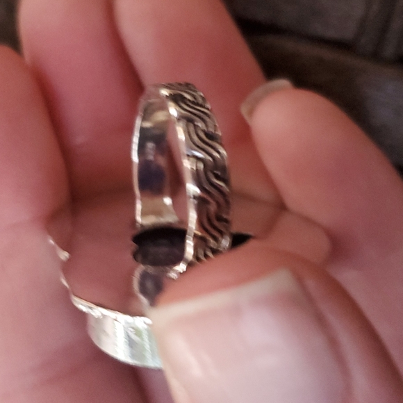 New Lepidolite Heart Shaped 925 Silver Statement Ring. - Picture 7 of 12